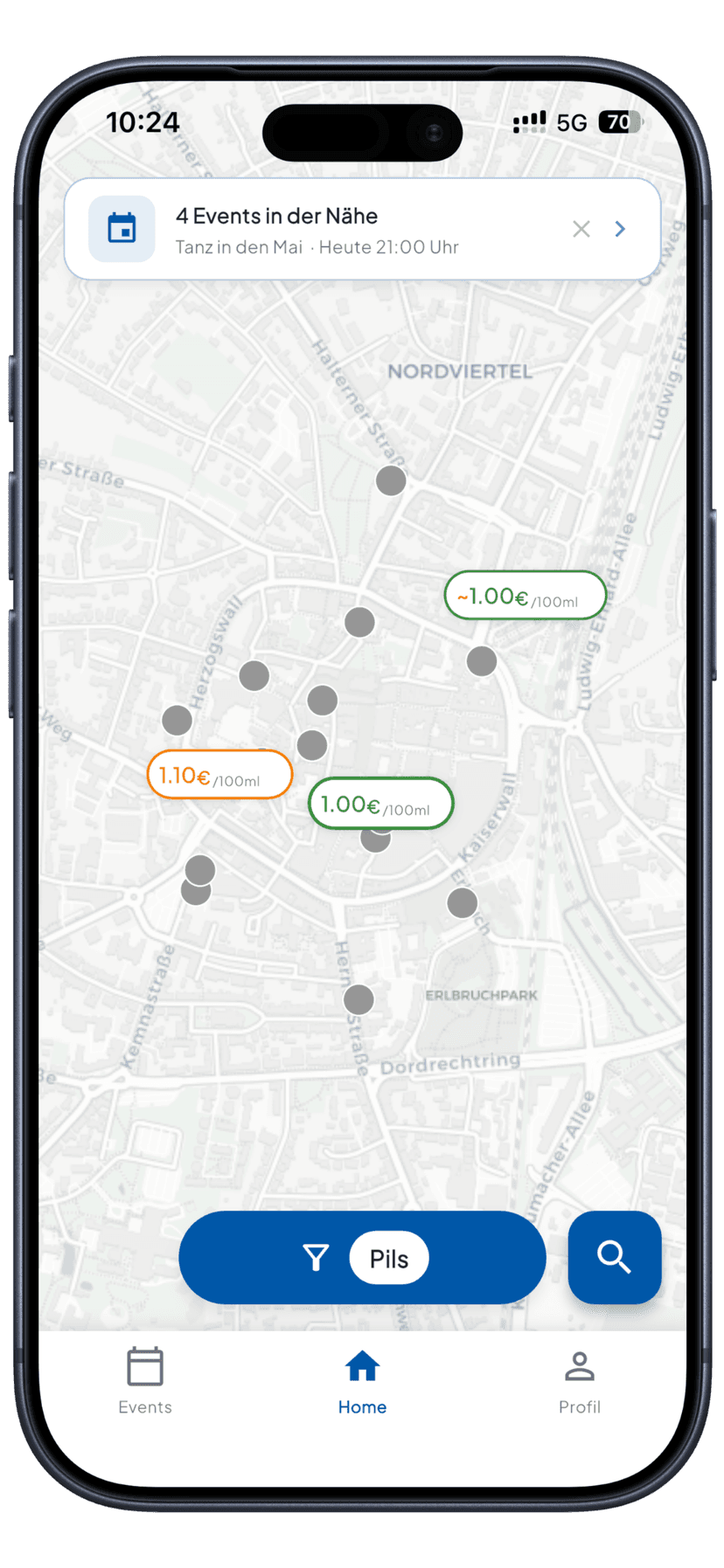 Kneipster Map View